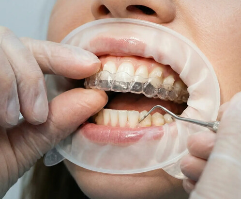 Профессиональная чистка зубов с элайнерами: уход за зубами и капами