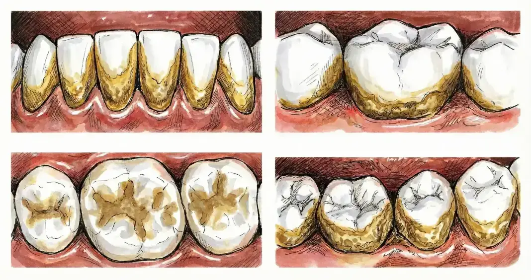 Как выглядит зубной камень и где он образуется