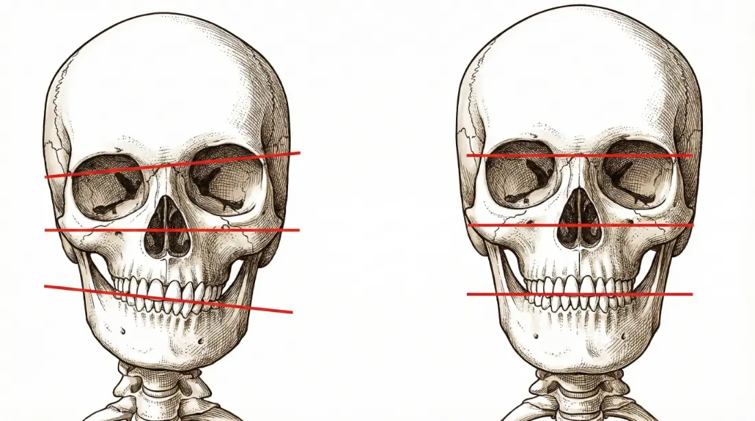 Асимметричное положение нижней челюсти