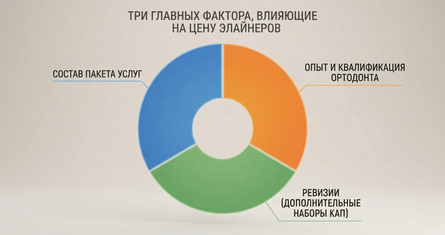 Факторы влияющие на стоимость элайнеров