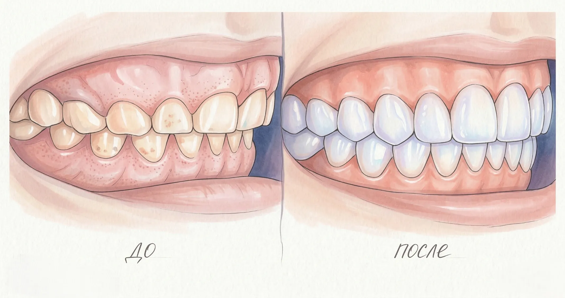 Улучшение прикуса с помощью брекетов